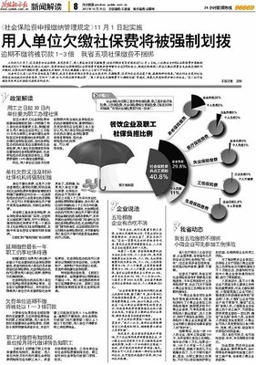 濟(jì)寧用人單位若逾期不繳社保費，將被強制劃撥